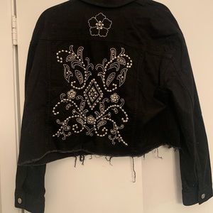EXPRESS embellished crop jacket